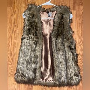 Faux fur vest